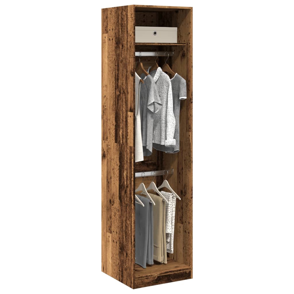 Wardrobe Old Wood 50x50x200 cm Engineered Wood - vid-3307790 - Charlotte Dunes