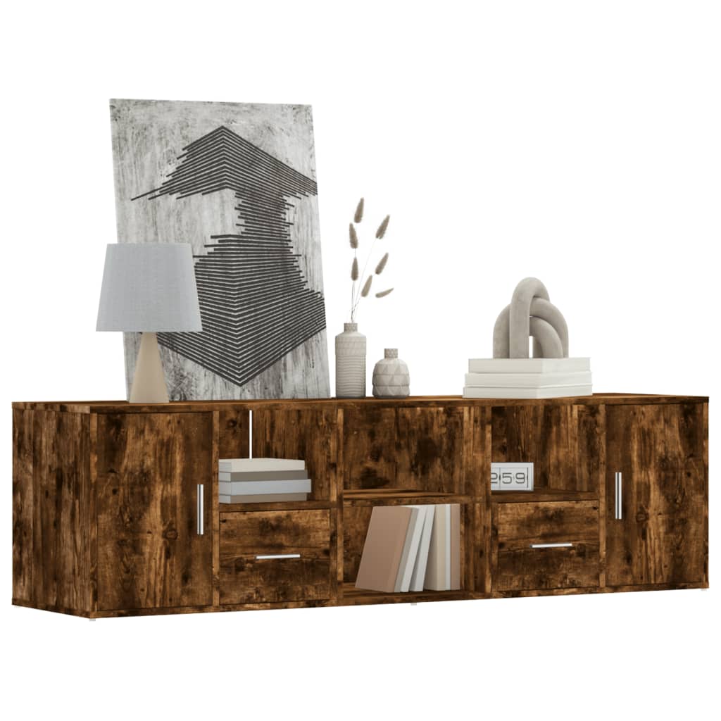 Corner Cabinet Smoked Oak 160x40x45 cm Engineered Wood - Design Hut