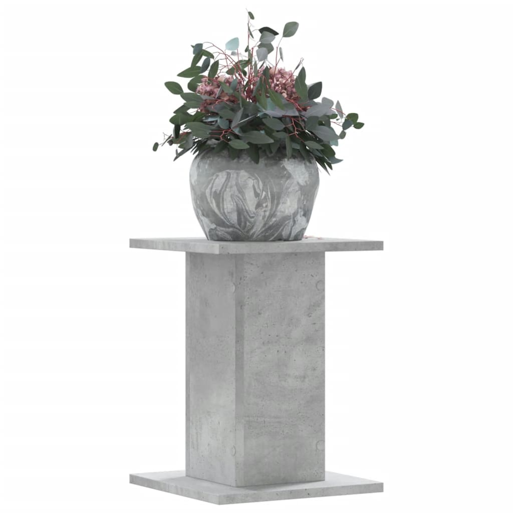 Plant Stands 2 pcs Concrete Grey 30x30x40 cm Engineered Wood - All Things Good