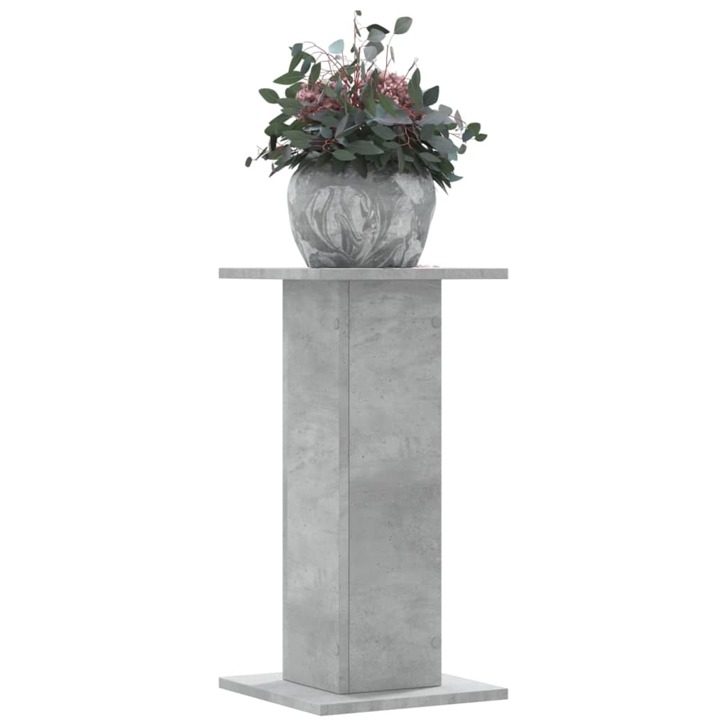 Plant Stands 2 pcs Concrete Grey 30x30x60 cm Engineered Wood - Merlin Deals