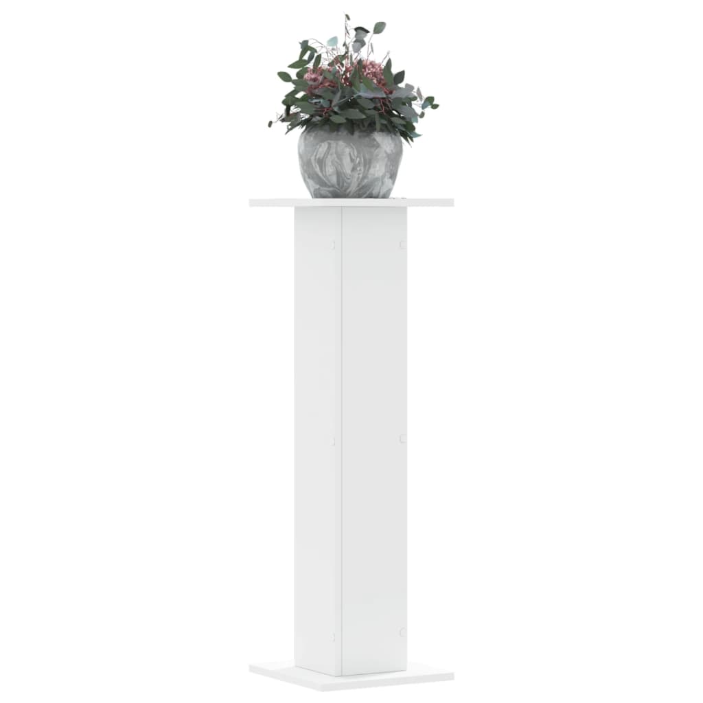 Plant Stands 2 pcs White 30x30x95 cm Engineered Wood - All Things Good