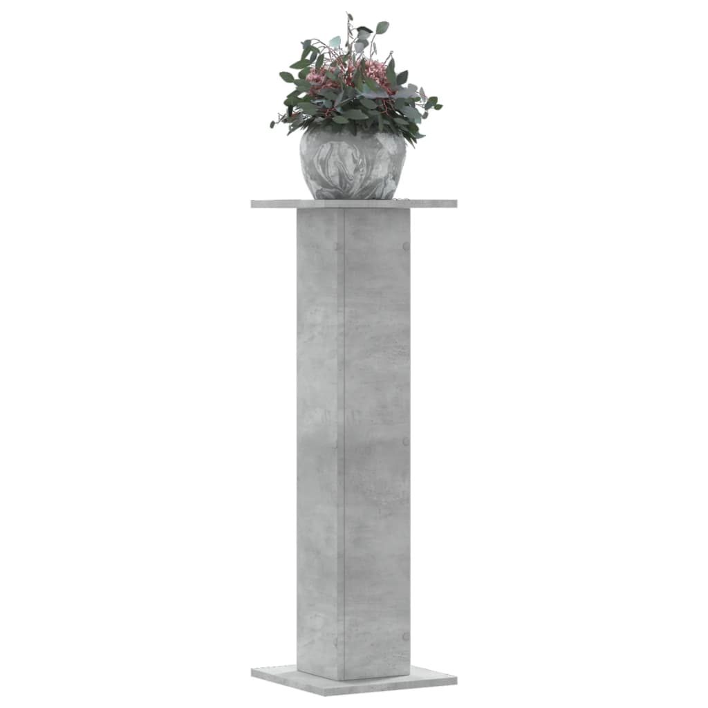 Plant Stands 2 pcs Concrete Grey 30x30x95 cm Engineered Wood - All Things Good