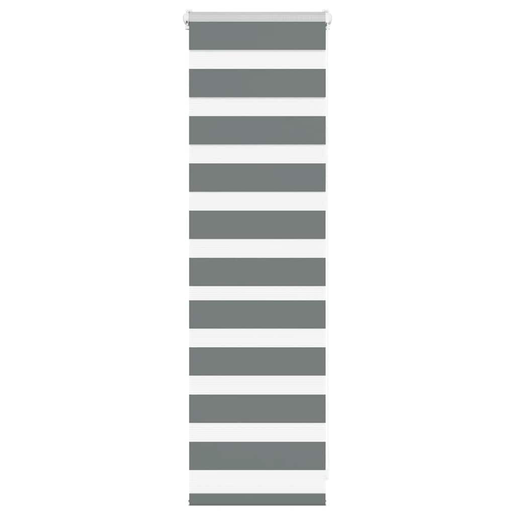 Zebra Blind Dark Grey 40x100 cm Fabric Width 35.9 cm Polyester - Direct Imports