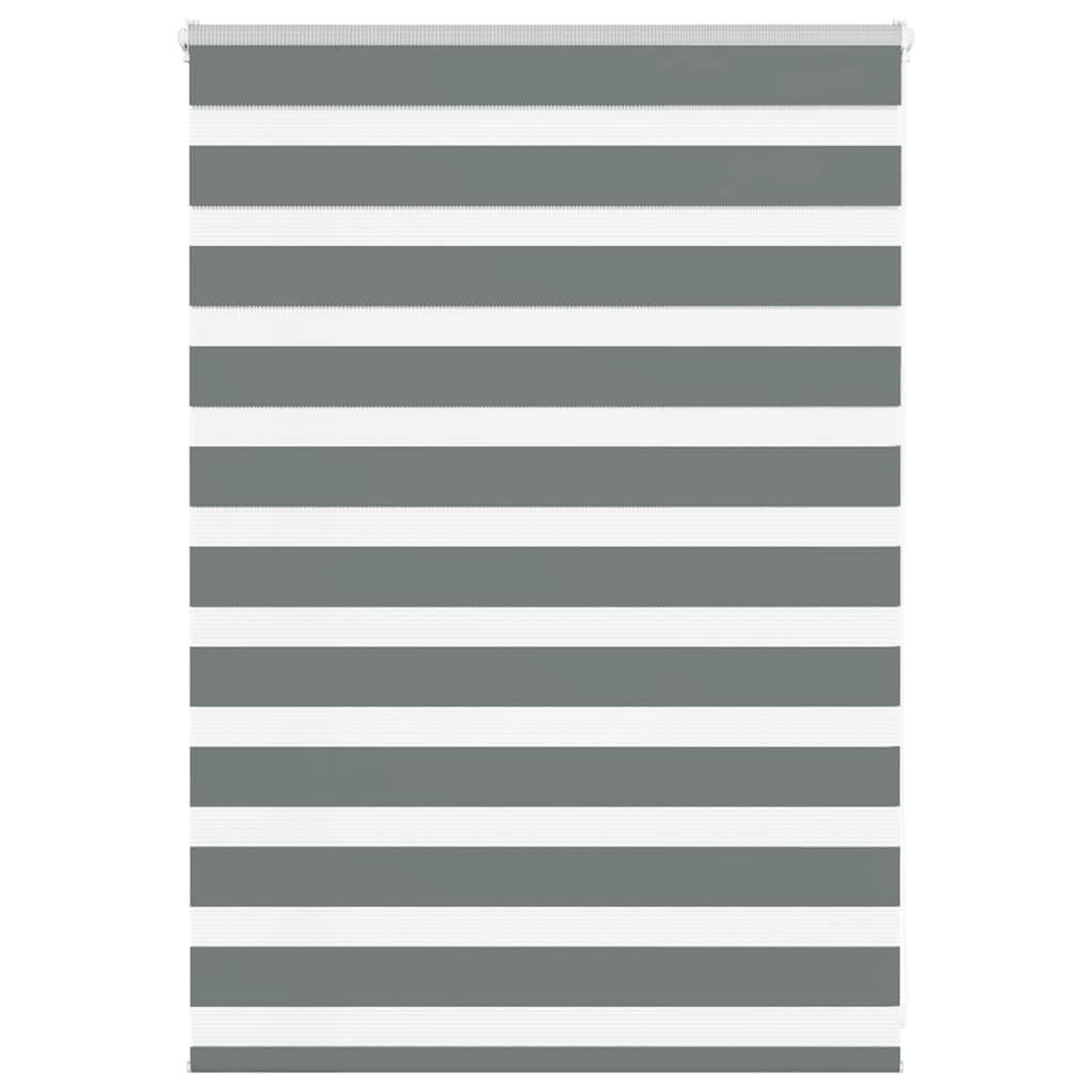 Zebra Blind Dark Grey 95x100 cm Fabric Width 90.9 cm Polyester - Merlin Deals
