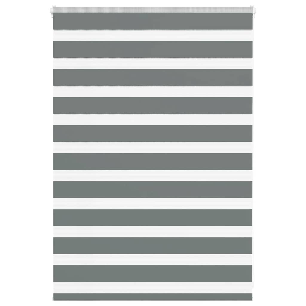 Zebra Blind Dark Grey 100x100 cm Fabric Width 95.9 cm Polyester - Brittle & Co