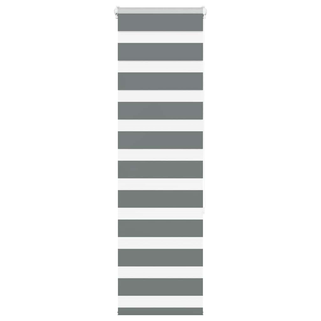 Zebra Blind Dark Grey 45x150 cm Fabric Width 40.9 cm Polyester - Discount Dealers