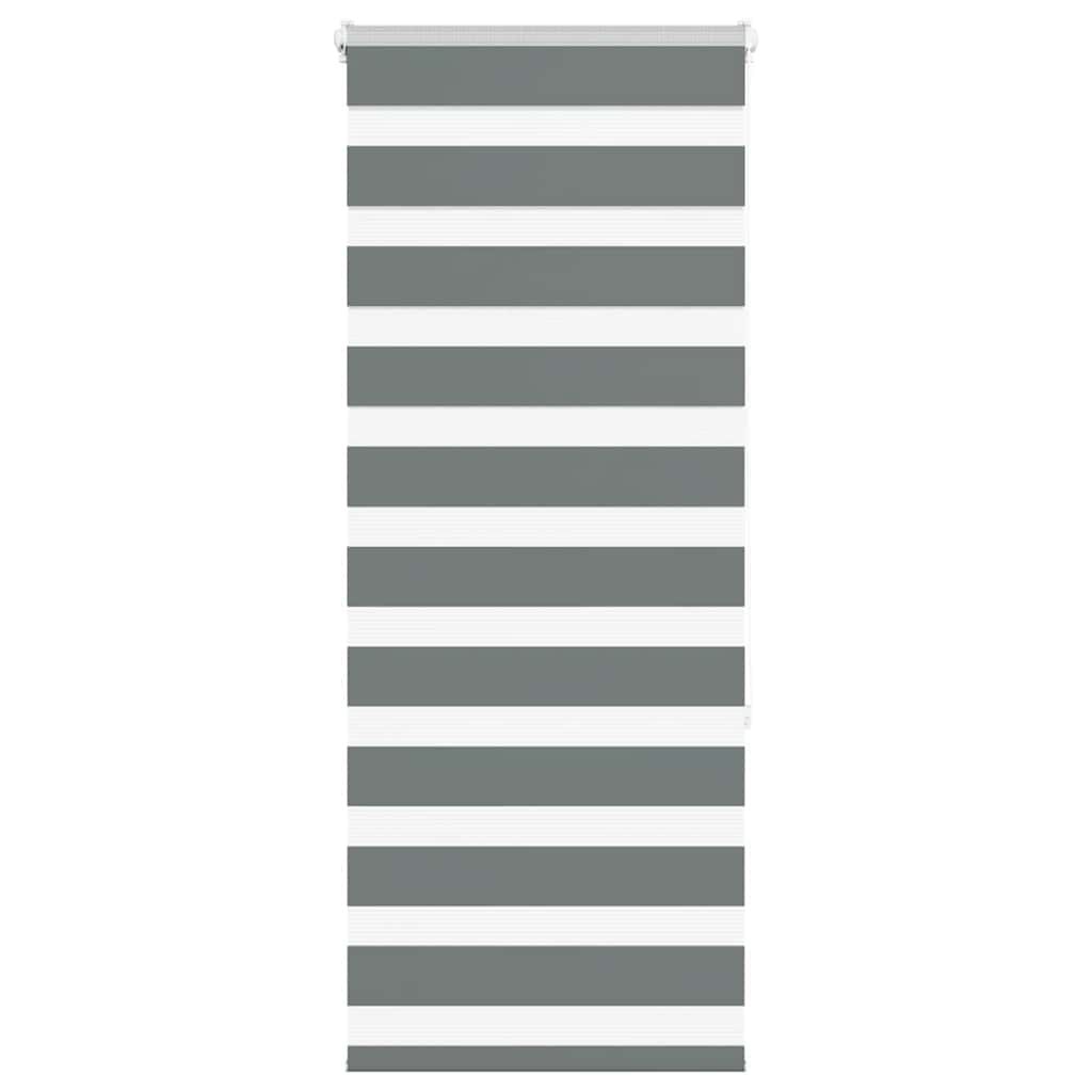 Zebra Blind Dark Grey 60x150 cm Fabric Width 55.9 cm Polyester - Sid & Sam