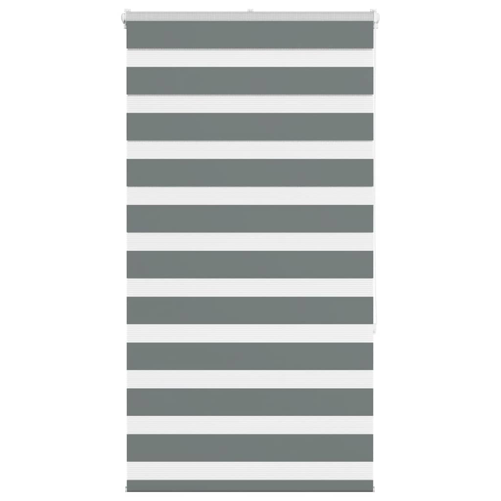 Zebra Blind Dark Grey 70x150 cm Fabric Width 65.9 cm Polyester - Unbeatable Bargains