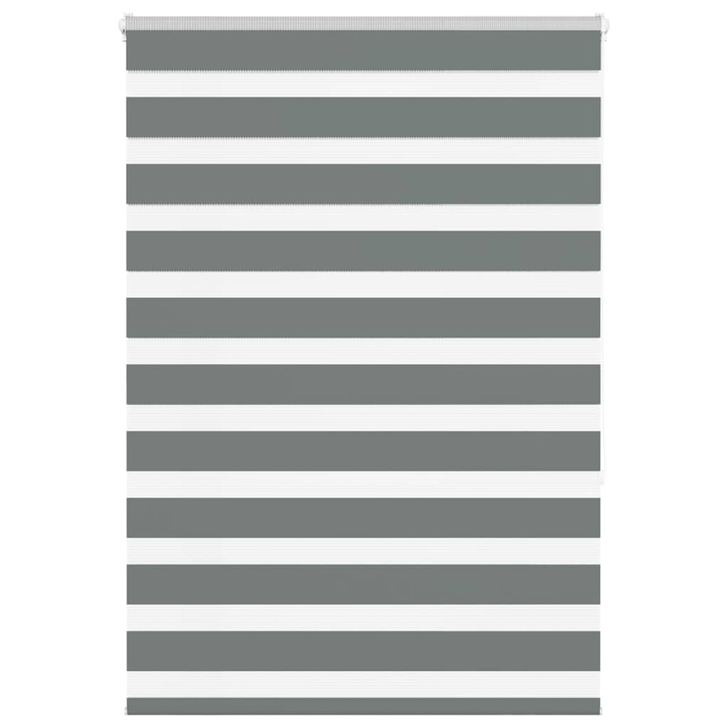 Zebra Blind Dark Grey 100x150 cm Fabric Width 95.9 cm Polyester - Decor Base