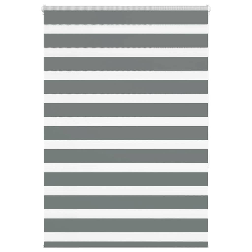 Zebra Blind Dark Grey 105x150 cm Fabric Width 100.9 cm Polyester - Direct Imports