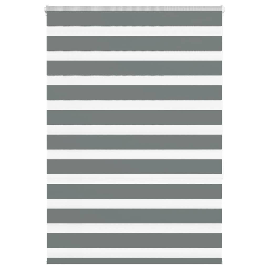 Zebra Blind Dark Grey 115x150 cm Fabric Width 110.9 cm Polyester - Unbeatable Bargains