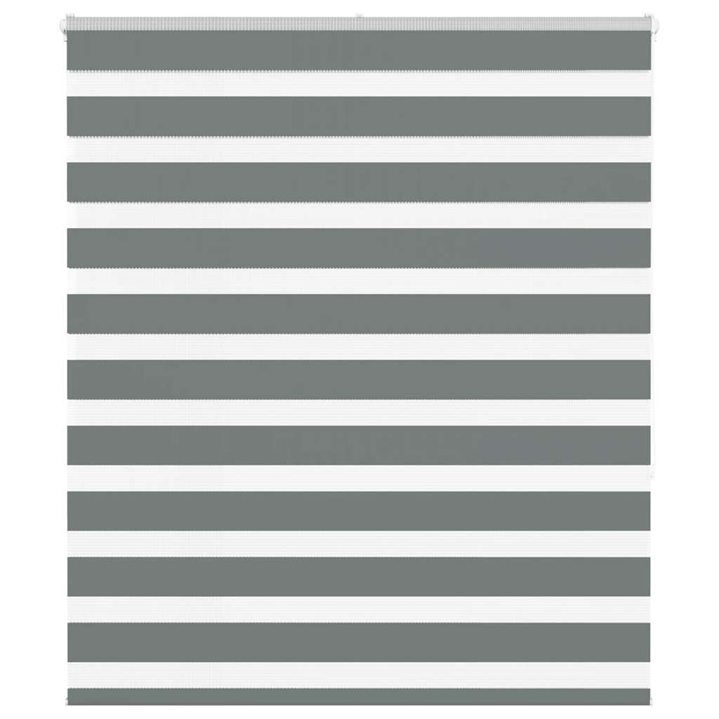 Zebra Blind Dark Grey 135x150 cm Fabric Width 130.9 cm Polyester - Discount Dealers