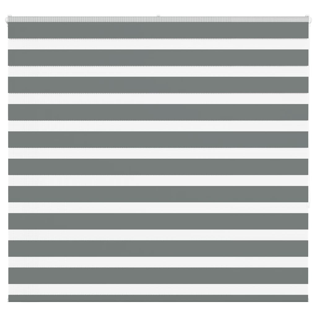 Zebra Blind Dark Grey 160x150 cm Fabric Width 155.9 cm Polyester - Discount Dealers