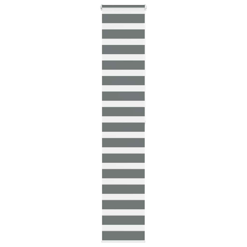 Zebra Blind Dark Grey 40x200 cm Fabric Width 35.9 cm Polyester - Brittle & Co