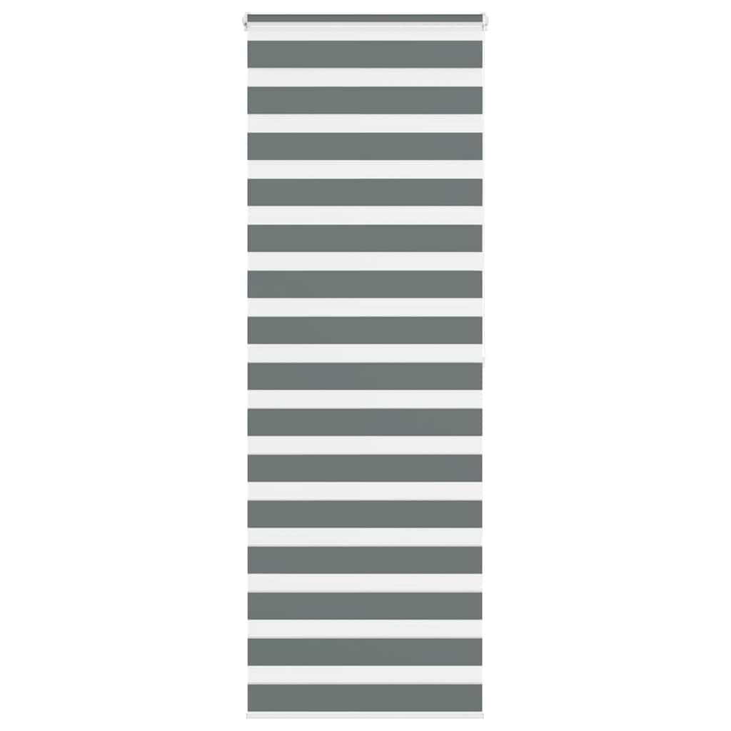 Zebra Blind Dark Grey 90x200 cm Fabric Width 85.9 cm Polyester - Merlin Deals