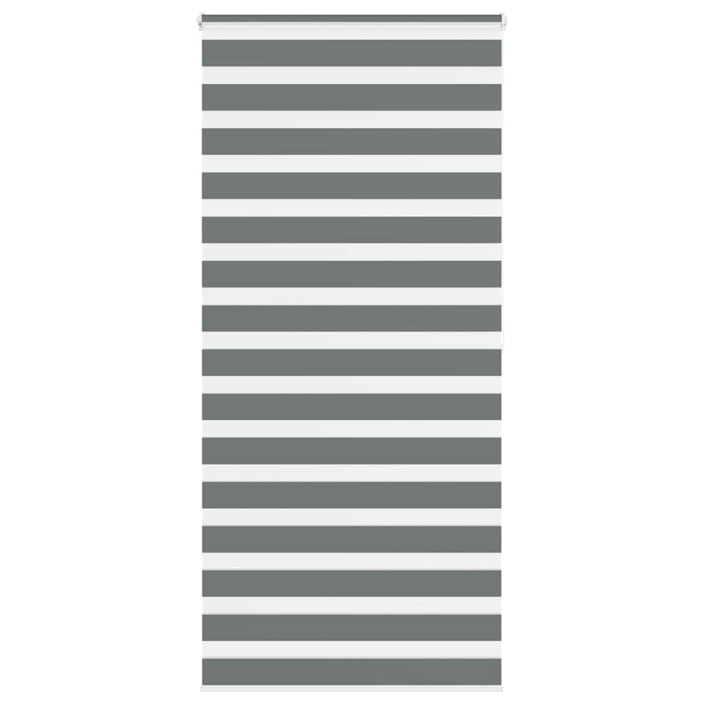 Zebra Blind Dark Grey 110x200 cm Fabric Width 105.9 cm Polyester - Decor Base