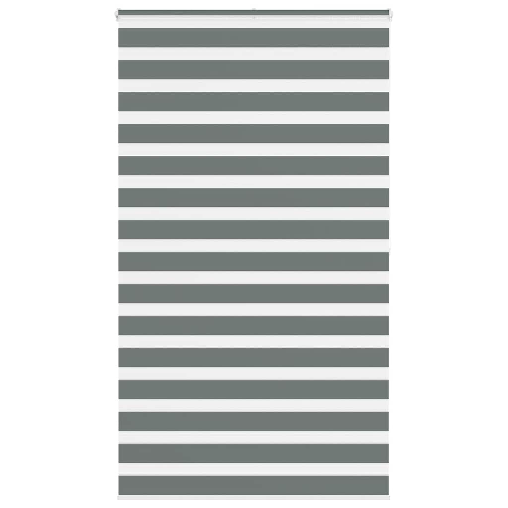 Zebra Blind Dark Grey 120x200 cm Fabric Width 115.9 cm Polyester - Decor Base