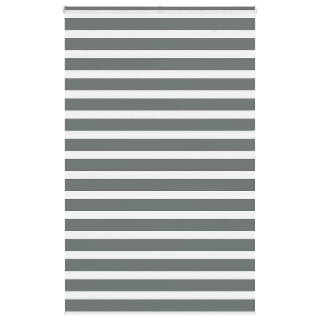Zebra Blind Dark Grey 140x200 cm Fabric Width 135.9 cm Polyester - Design Hut