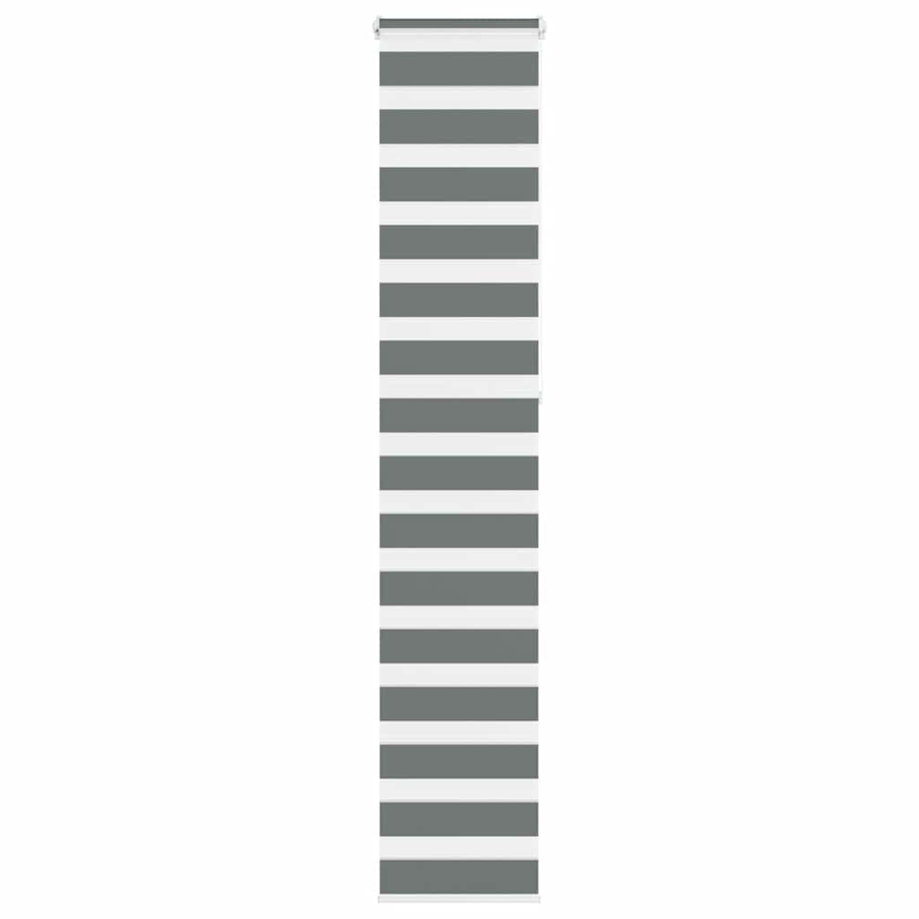 Zebra Blind Dark Grey 40x230 cm Fabric Width 35.9 cm Polyester - Decor Base