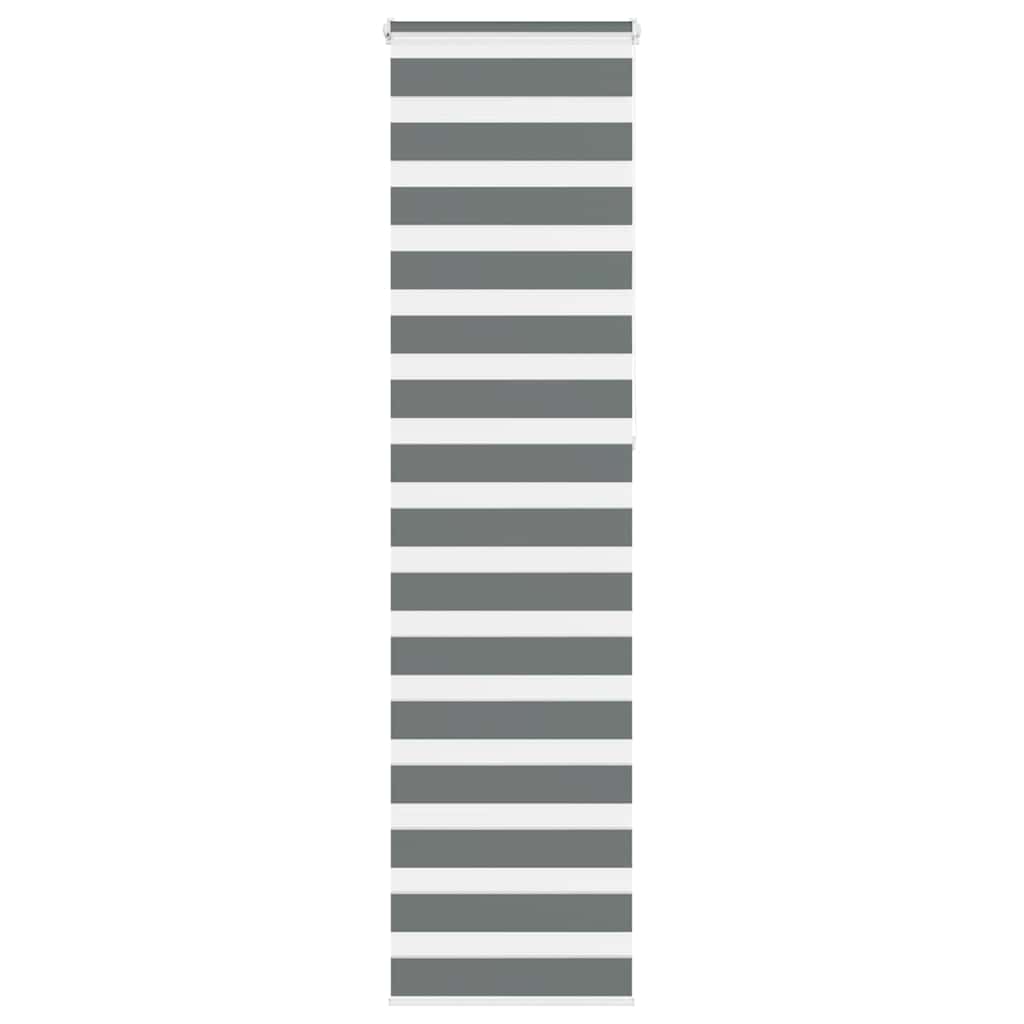 Zebra Blind Dark Grey 55x230 cm Fabric Width 50.9 cm Polyester - Design Hut