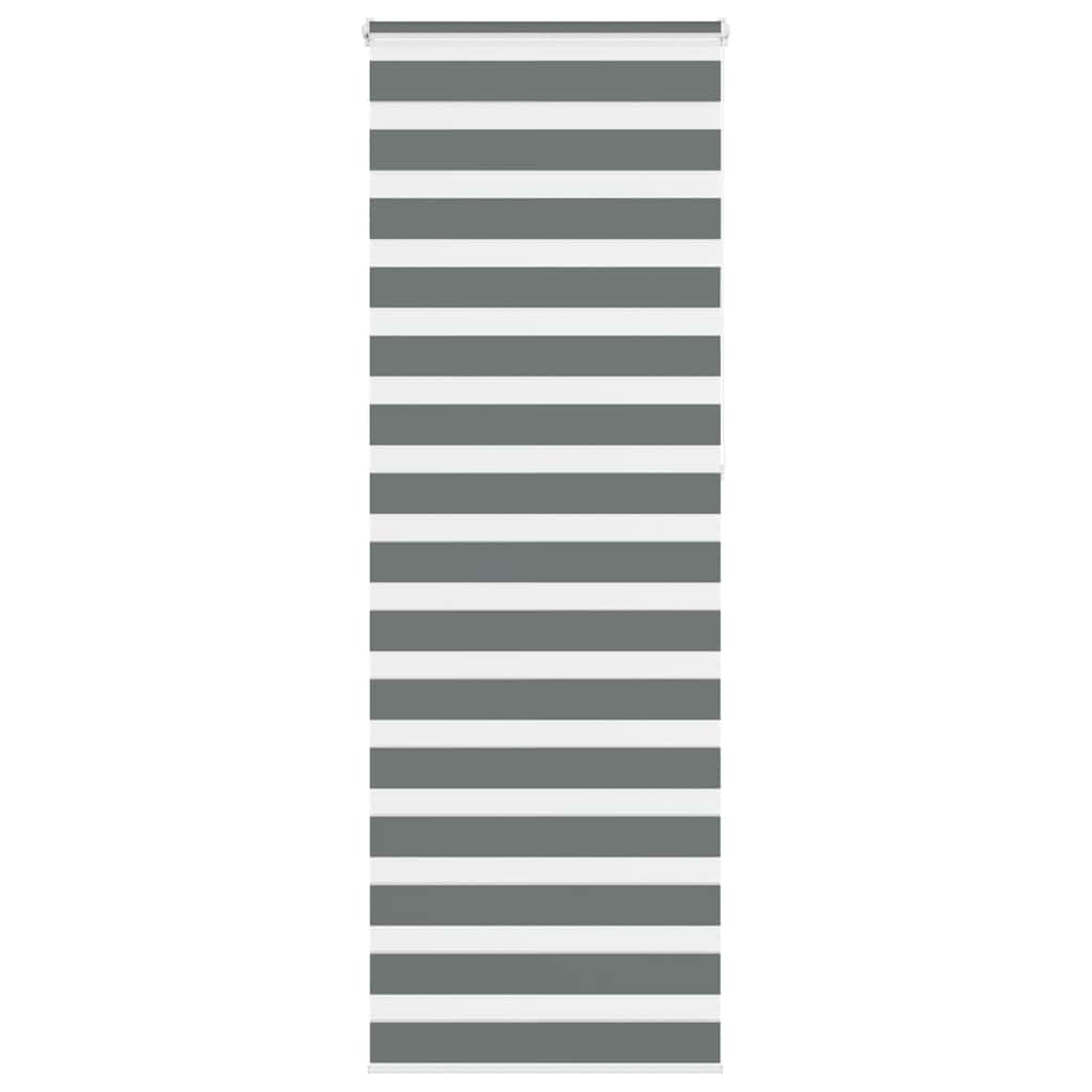 Zebra Blind Dark Grey 80x230 cm Fabric Width 75.9 cm Polyester - Merkel Designers