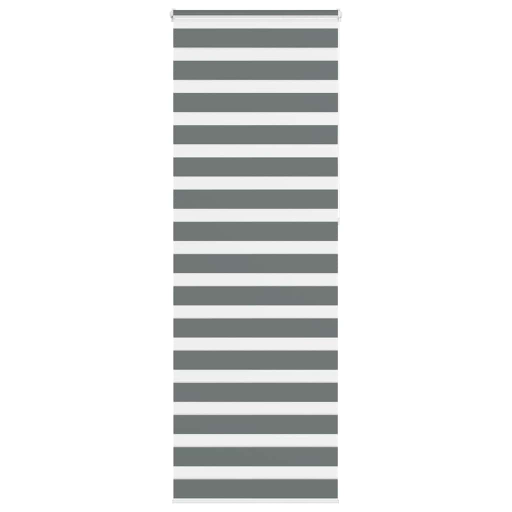 Zebra Blind Dark Grey 85x230 cm Fabric Width 80.9 cm Polyester - Decor Base