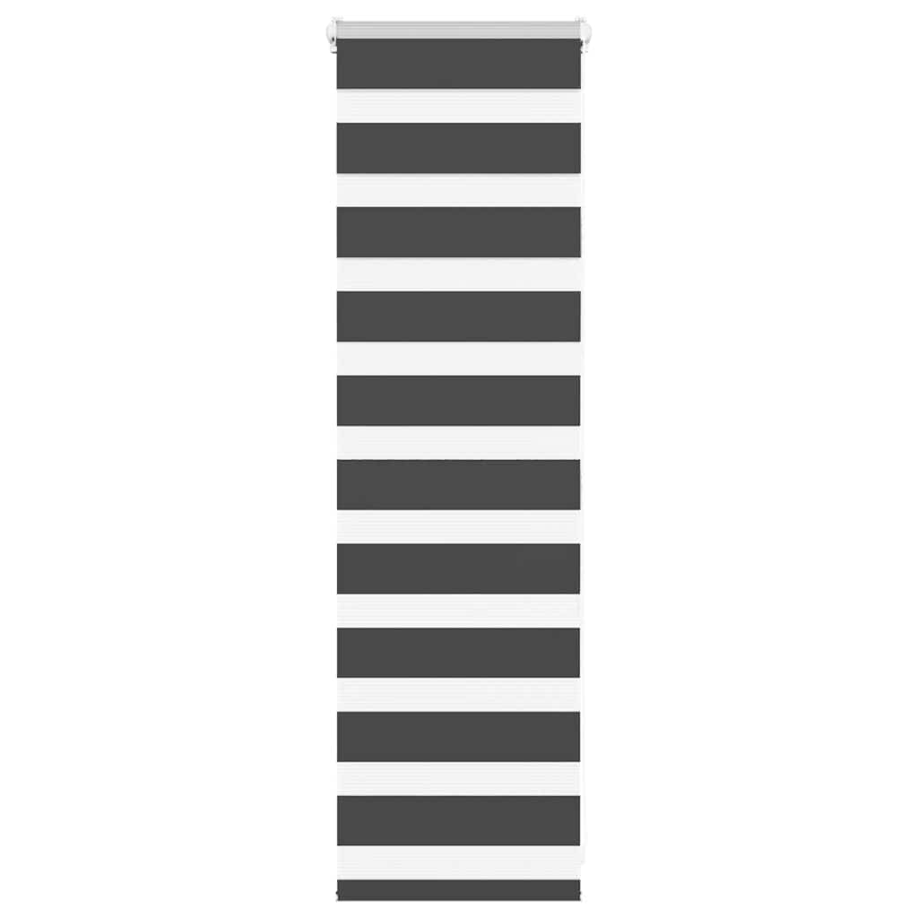Zebra Blind Black 40x100 cm Fabric Width 35.9 cm Polyester - Design Hut
