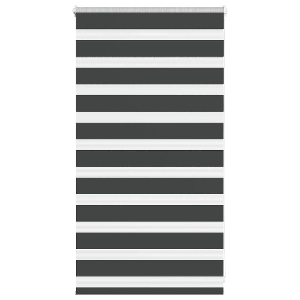 Zebra Blind Black 75x100 cm Fabric Width 70.9 cm Polyester - Direct Imports