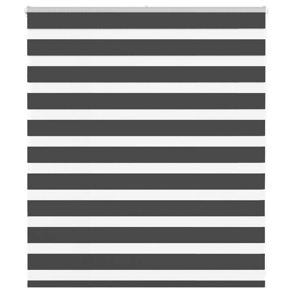 Zebra Blind Black 120x100 cm Fabric Width 115.9 cm Polyester - Discount Dealers