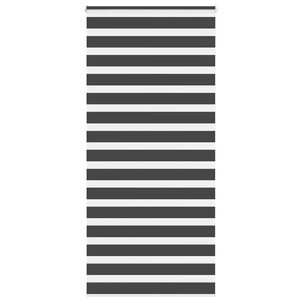 Zebra Blind Black 100x200 cm Fabric Width 95.9 cm Polyester - Decor Base