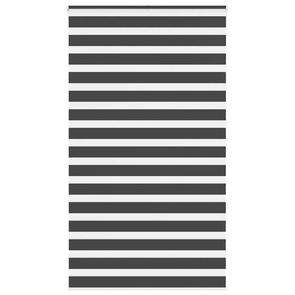 Zebra Blind Black 135x200 cm Fabric Width 130.9 cm Polyester - Direct Imports