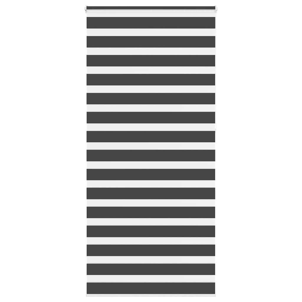 Zebra Blind Black 105x230 cm Fabric Width 100.9 cm Polyester - Direct Imports