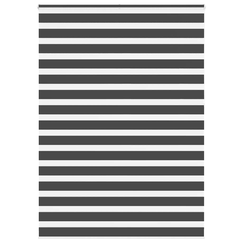 Zebra Blind Black 160x230 cm Fabric Width 155.9 cm Polyester - Direct Imports