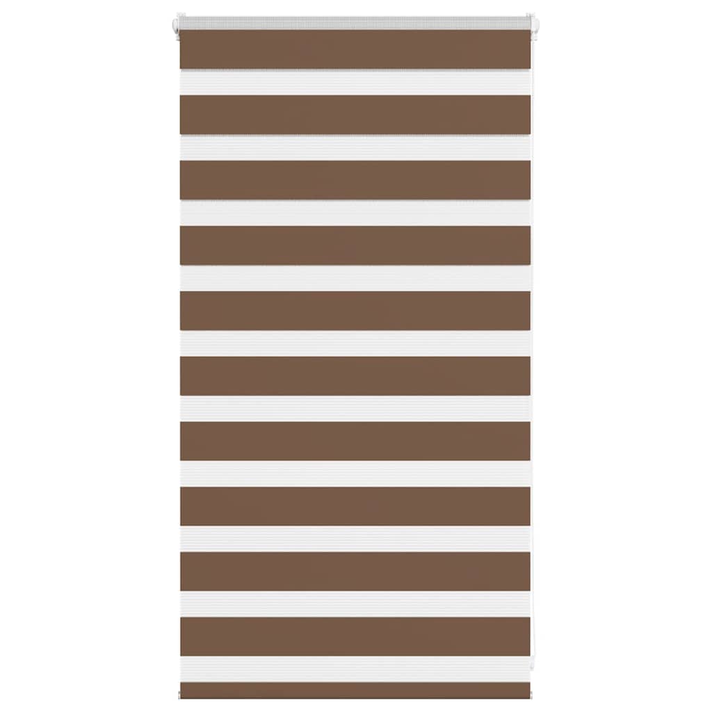 Zebra Blind Brown 85x100 cm Fabric Width 80.9 cm Polyester - Design Hut