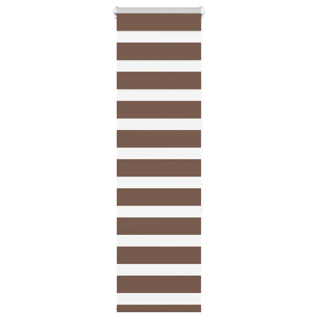 Zebra Blind Brown 40x150 cm Fabric Width 35.9 cm Polyester - Sid & Sam