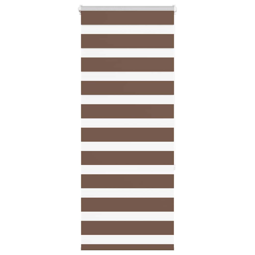 Zebra Blind Brown 55x150 cm Fabric Width 50.9 cm Polyester - Merkel Designers