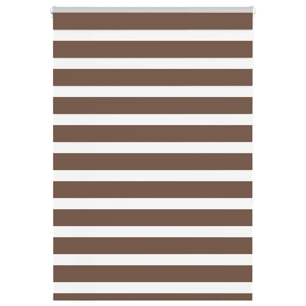 Zebra Blind Brown 105x150 cm Fabric Width 100.9 cm Polyester - Sid & Sam