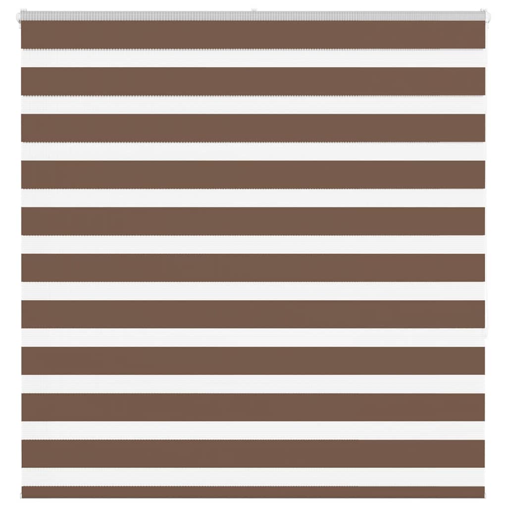 Zebra Blind Brown 145x150 cm Fabric Width 140.9 cm Polyester - Brittle & Co