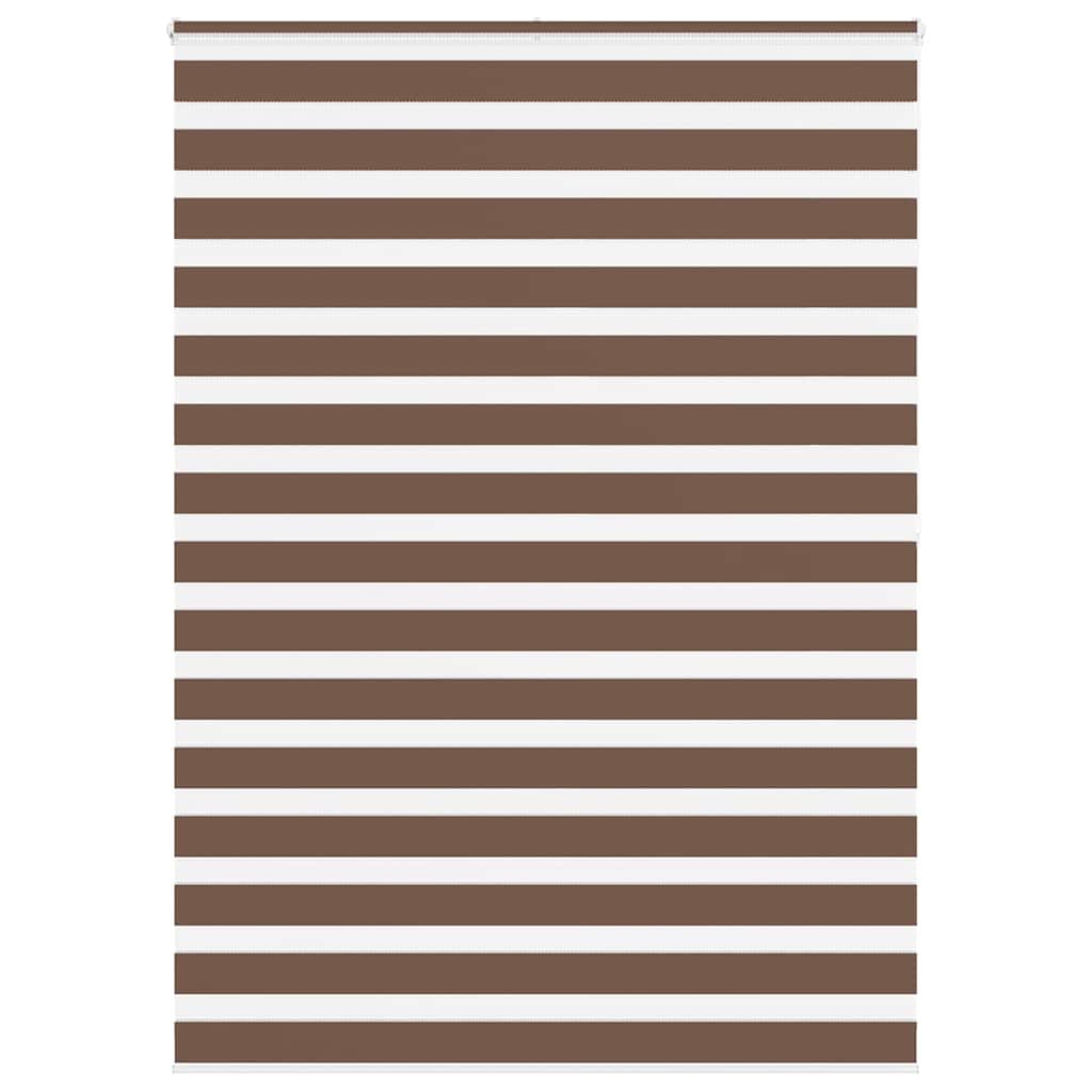 Zebra Blind Brown 165x200 cm Fabric Width 160.9 cm Polyester - Decor Base