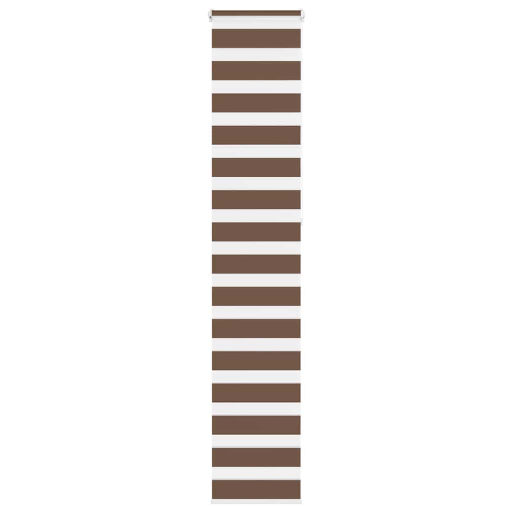 Zebra Blind Brown 40x230 cm Fabric Width 35.9 cm Polyester - Direct Imports
