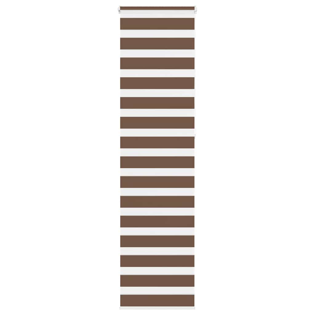 Zebra Blind Brown 55x230 cm Fabric Width 50.9 cm Polyester - Sid & Sam