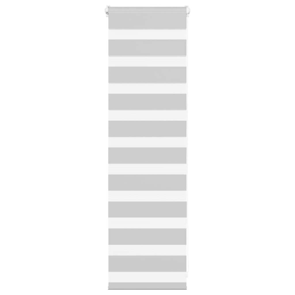 Zebra Blind Light Grey 40x100 cm Fabric Width 35.9 cm Polyester - Discount Dealers