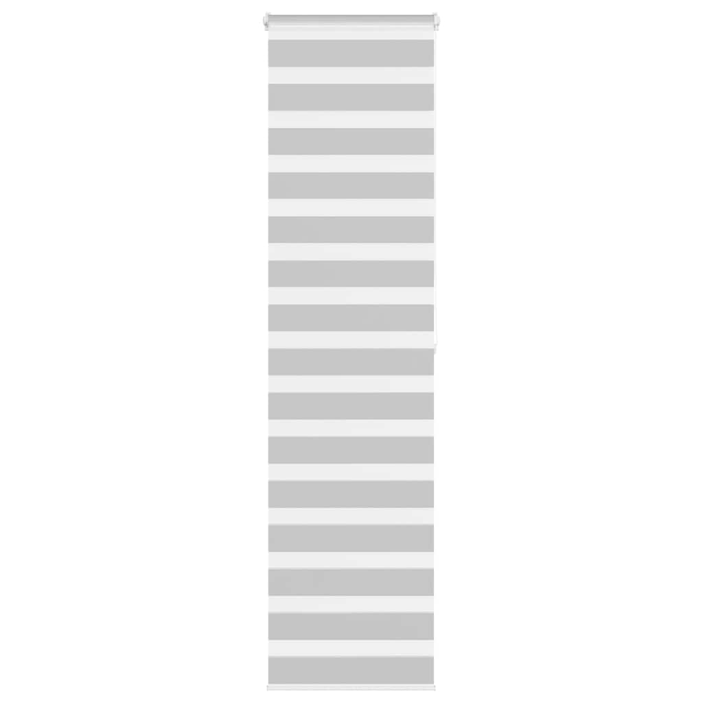 Zebra Blind Light Grey 65x200 cm Fabric Width 60.9 cm Polyester - Decor Base