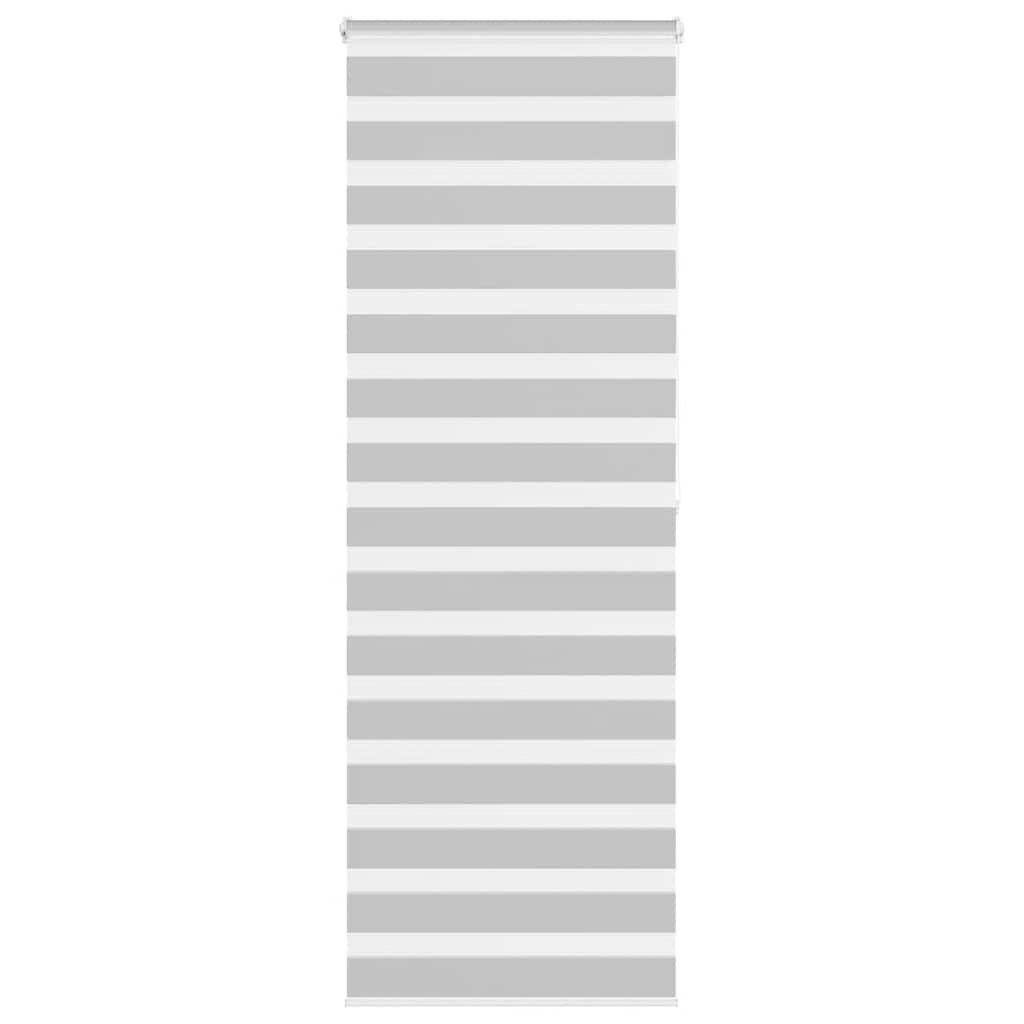 Zebra Blind Light Grey 75x200 cm Fabric Width 70.9 cm Polyester - Brittle & Co