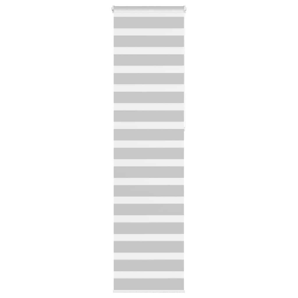 Zebra Blind Light Grey 55x230 cm Fabric Width 50.9 cm Polyester - Sid & Sam