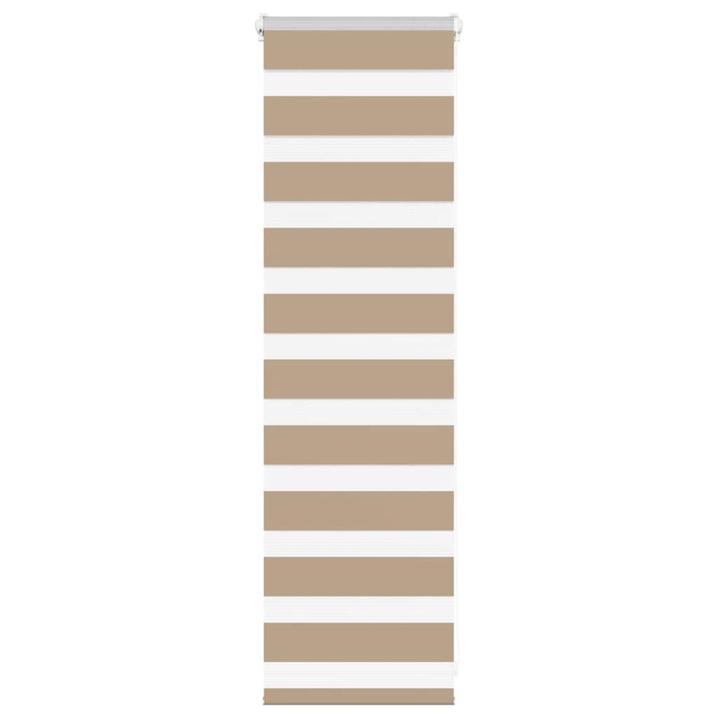 Zebra Blind Sand Brown 40x100 cm Fabric Width 35.9 cm Polyester - Sid & Sam