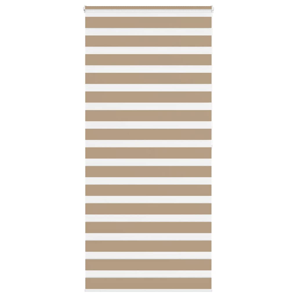 Zebra Blind Sand Brown 100x200 cm Fabric Width 95.9 cm Polyester - Decor Base