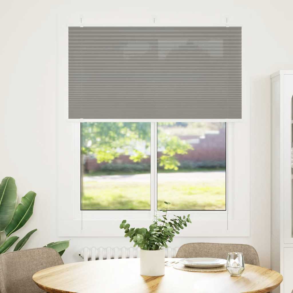 Pleated Blind Anthracite 105x100 cm Fabric Width 104.4 cm Polyester - All Things Good