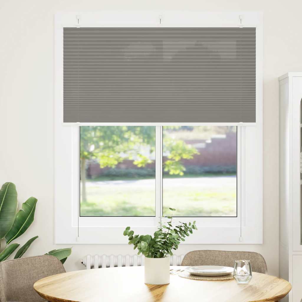 Pleated Blind Anthracite 115x100 cm Fabric Width 114.4 cm Polyester - Merlin Deals