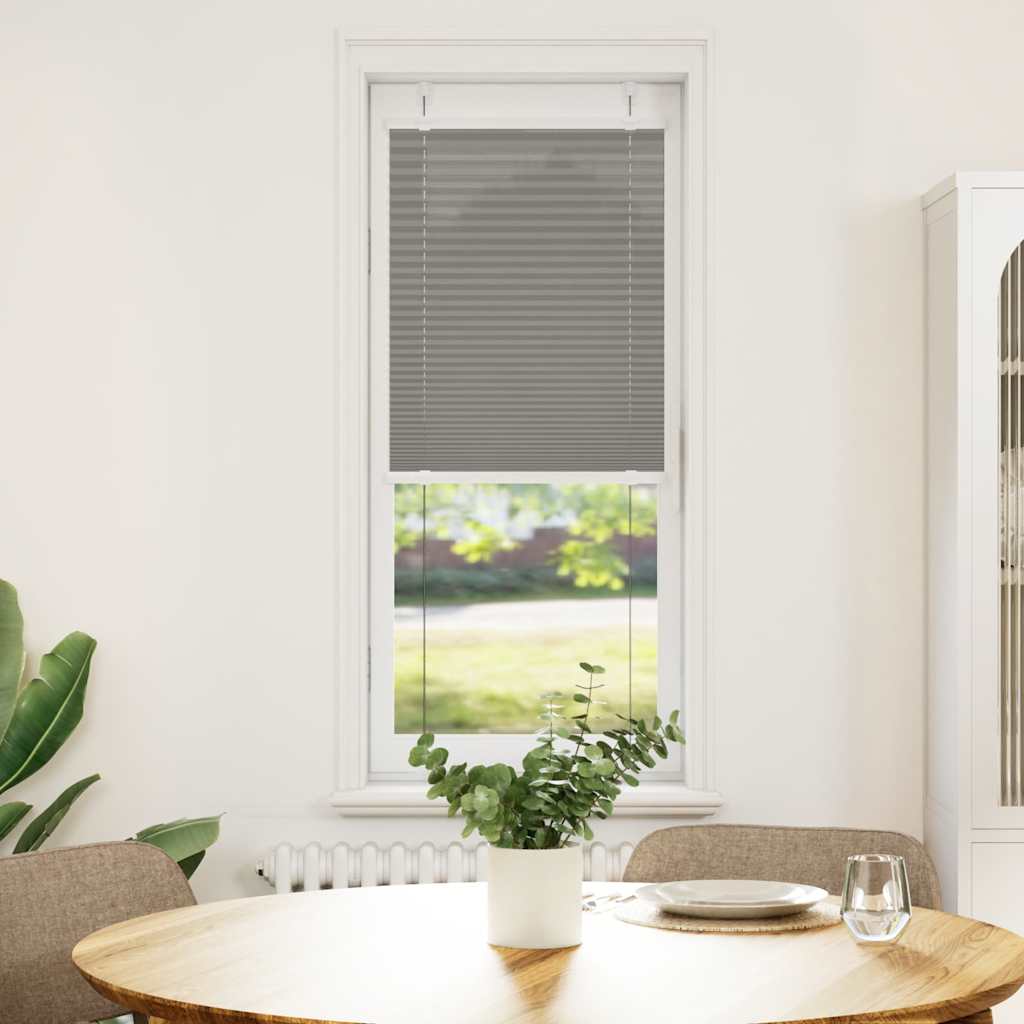 Pleated Blind Anthracite 40x150 cm Fabric Width 39.4 cm Polyester - Direct Imports